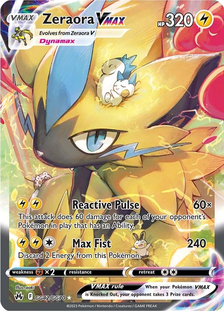 Crown Zenith Zeraora VMAX Pokémon card